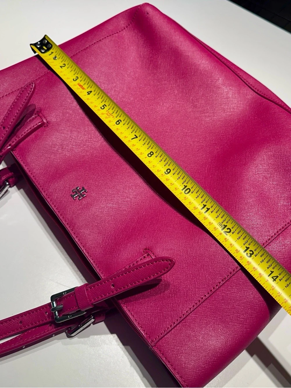 Tory Burch York Saffiano Hot Pink Leather Tote